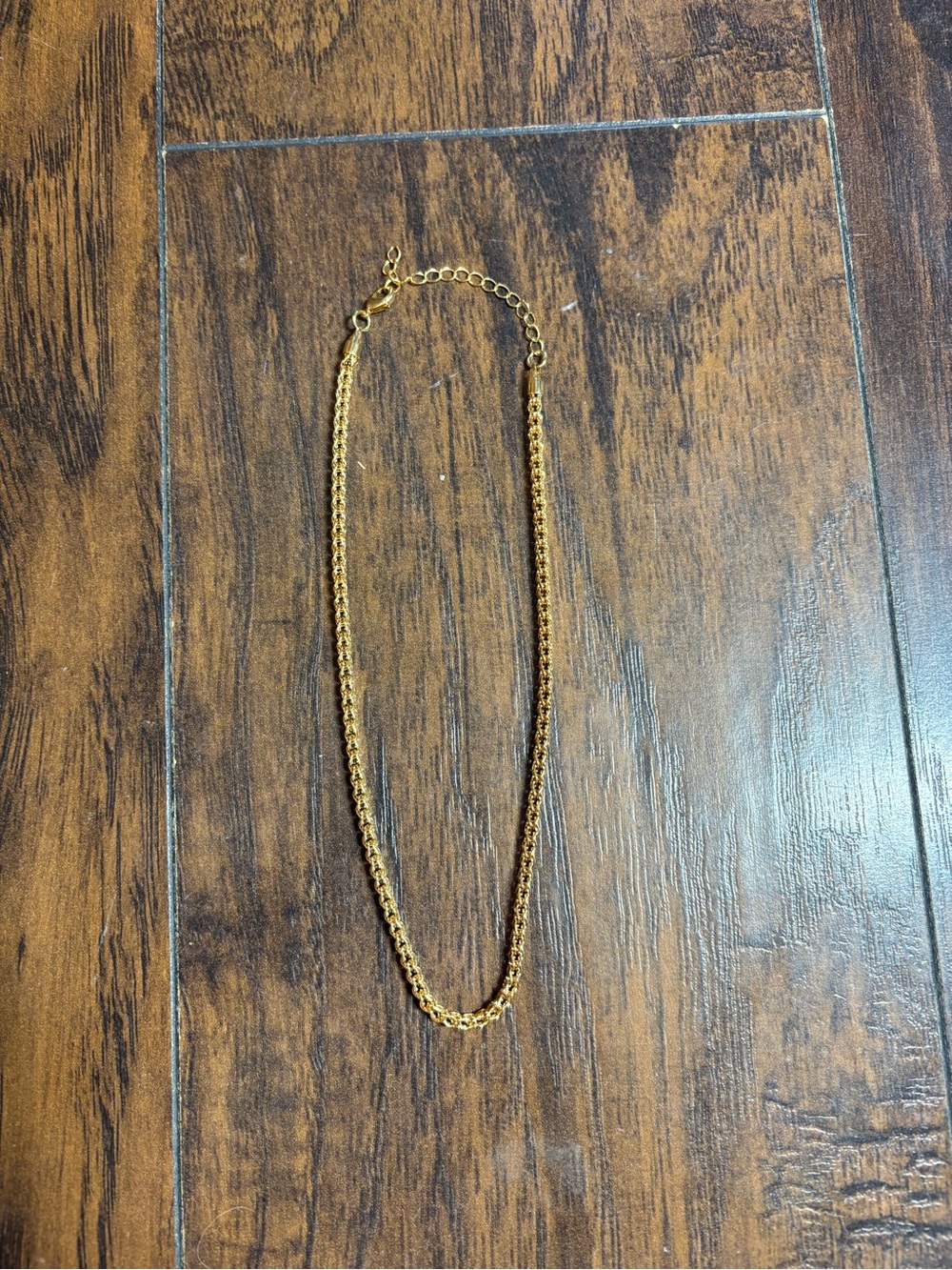 Gold Dipped Brass cubic Zirconia Chain 18 in Necklace